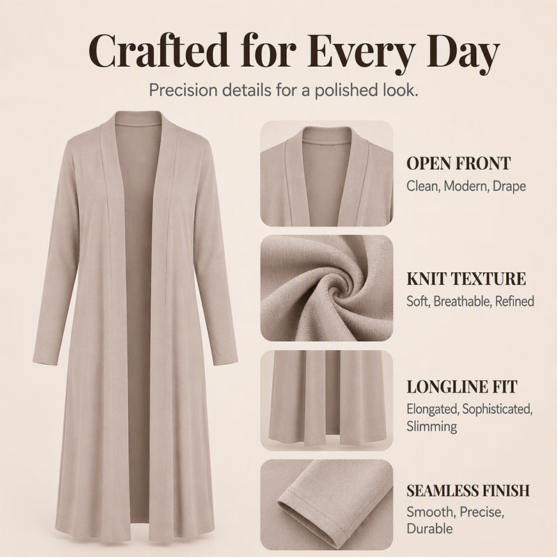 ⏰ Seasonal changeover sale: 50% off – quality at half the price! ✨Women's Open Front Maxi Long Cardigan