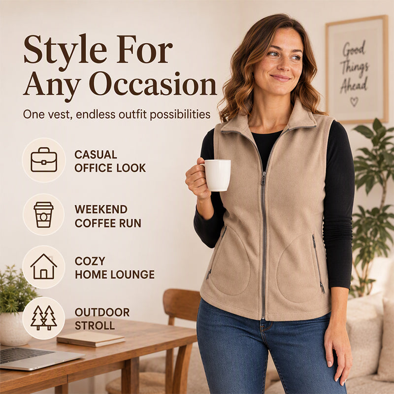 Women's Winter Thermal Stand Collar Vest