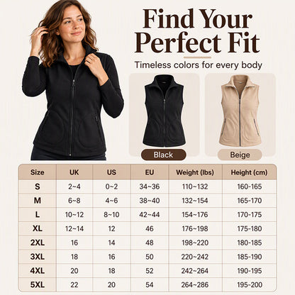 Women's Winter Thermal Stand Collar Vest