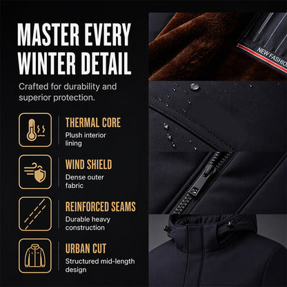 Men's Winter Warm-Lined Hooded Jacket