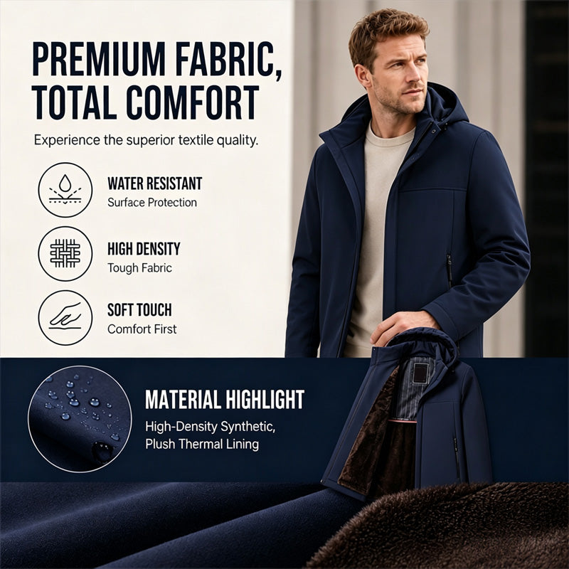 Men's Winter Warm-Lined Hooded Jacket