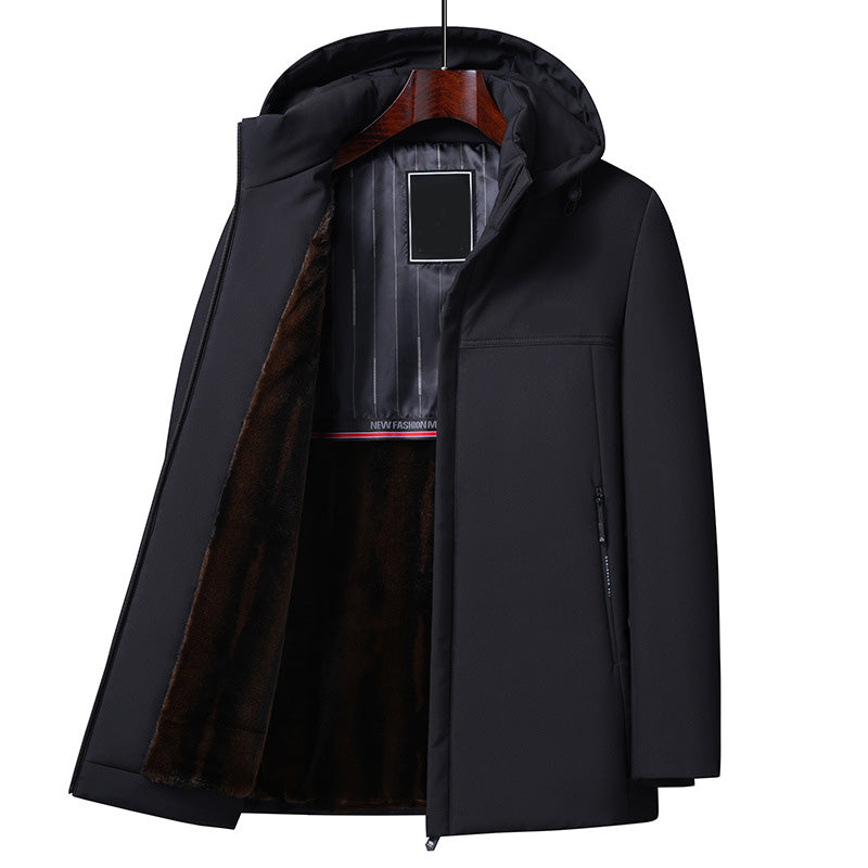 Men's Winter Warm-Lined Hooded Jacket