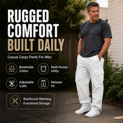 Men's Casual Drawstring Cargo Pants