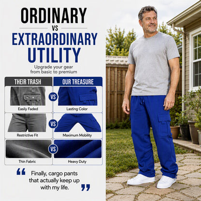 Men's Casual Drawstring Cargo Pants
