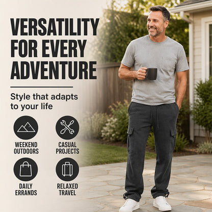 Men's Casual Drawstring Cargo Pants