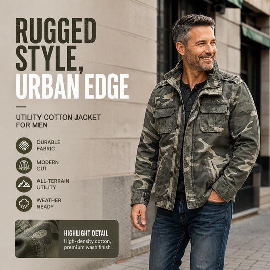 Men's Military Stand Collar Camouflage Jacket