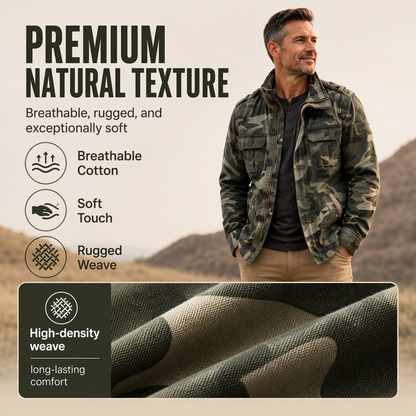 Men's Military Stand Collar Camouflage Jacket