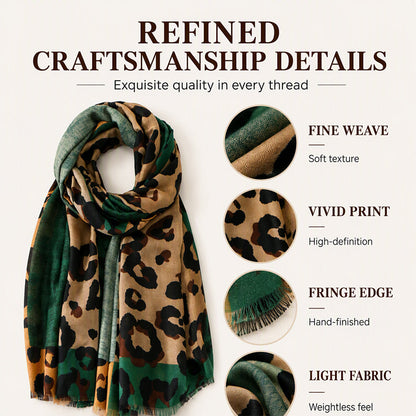 🍂Fall & Winter Warmth, Travel-Ready – Women's Leopard Shawl Scarf ✨