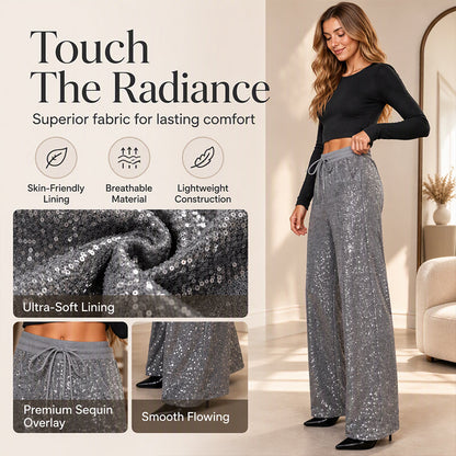 ✨Women's Sparkling Sequin Wide-Leg Pants – Glamorous, Comfortable, Party-Ready Style