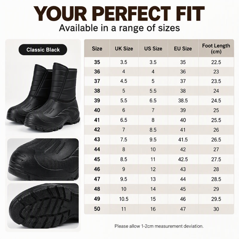 🌨️ Waterproof Winter Boots with Fleece Lining — All-Weather Mud-Resistant and Non-Slip ❄️
