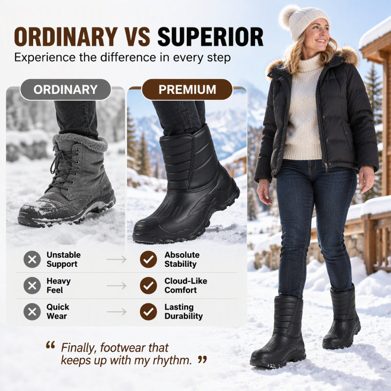 🌨️ Waterproof Winter Boots with Fleece Lining — All-Weather Mud-Resistant and Non-Slip ❄️