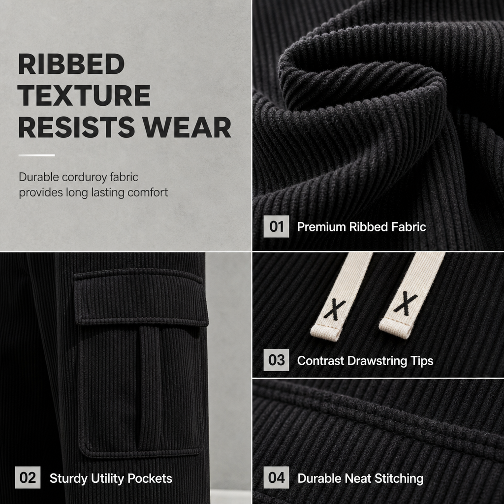 Men's Relaxed Fit Corduroy Cargo Pants