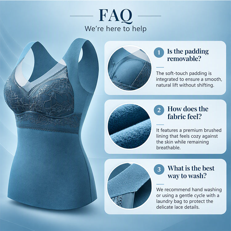 🔥Thermal Camisole with Built-In Bra – Slim Fit, Warm & Supportive
