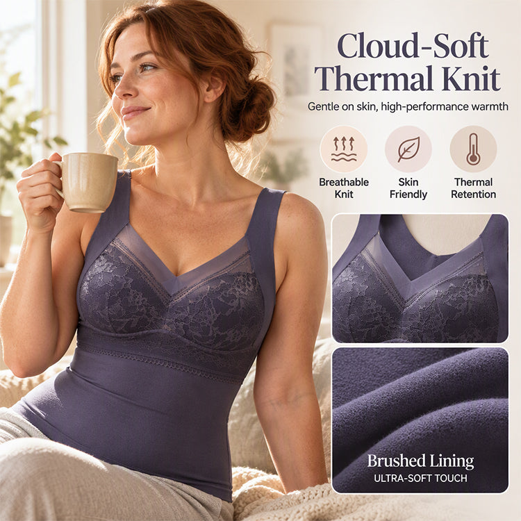 🔥Thermal Camisole with Built-In Bra – Slim Fit, Warm & Supportive