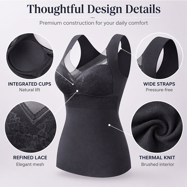 🔥Thermal Camisole with Built-In Bra – Slim Fit, Warm & Supportive