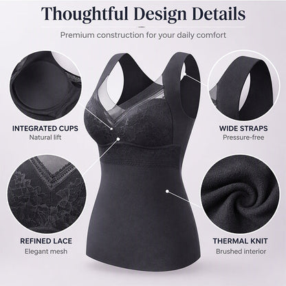 🔥Thermal Camisole with Built-In Bra – Slim Fit, Warm & Supportive