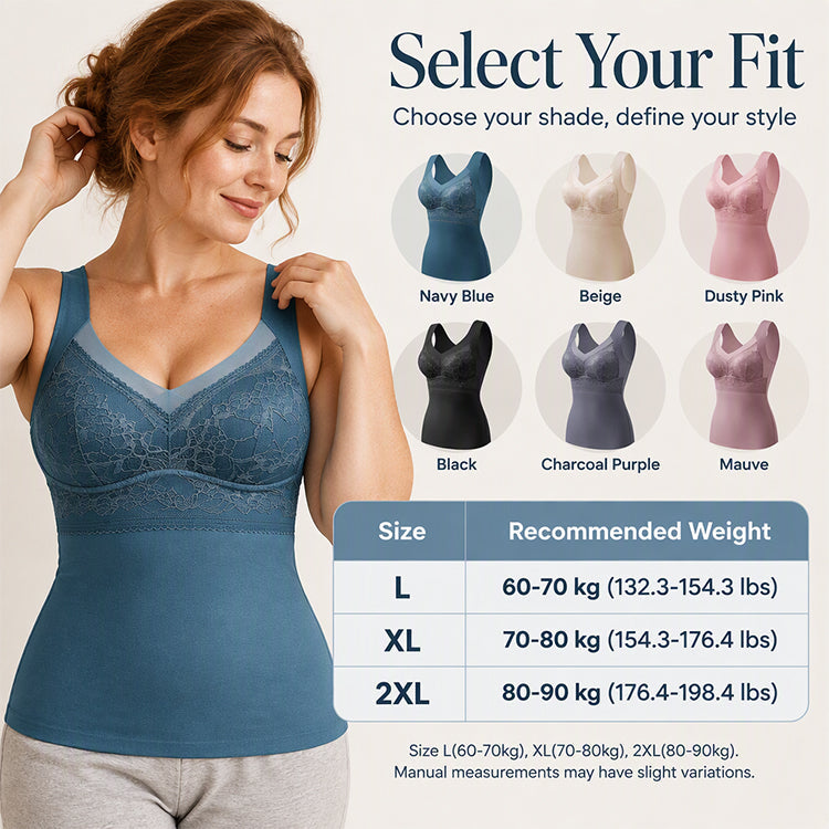🔥Thermal Camisole with Built-In Bra – Slim Fit, Warm & Supportive