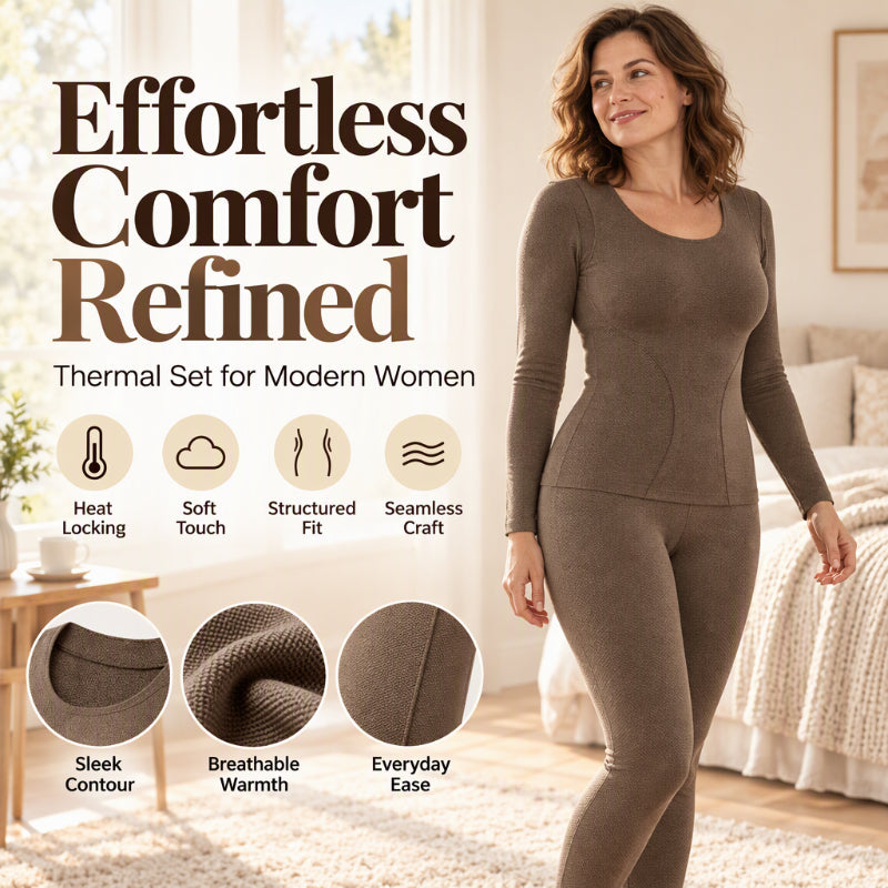Women's Seamless Self-Heating Thermal Underwear Set