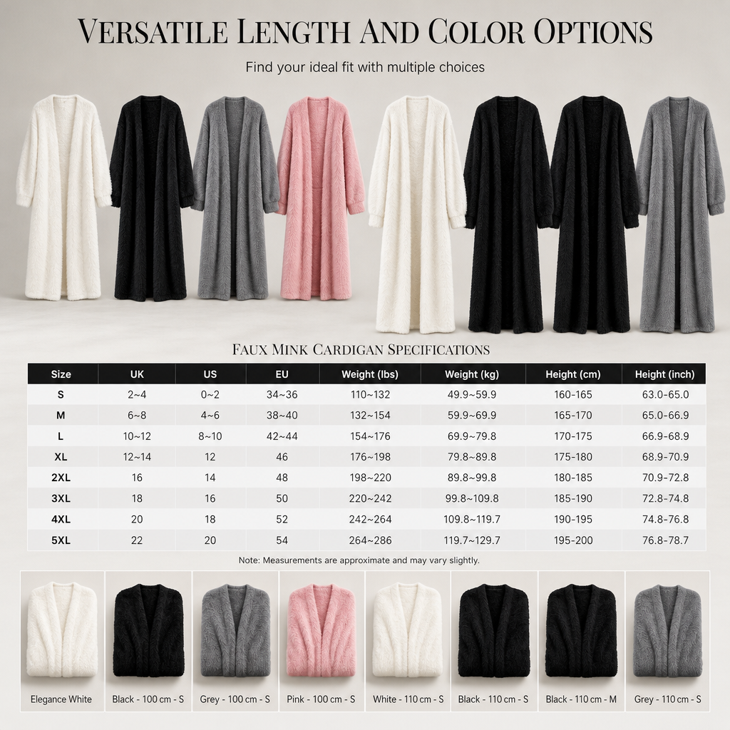 🌸Women's Faux Mink Fleece Long Cardigan Sweater Fluffy Oversized Knit Coat for Autumn and Winter