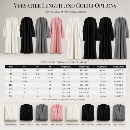 🌸Women's Faux Mink Fleece Long Cardigan Sweater Fluffy Oversized Knit Coat for Autumn and Winter