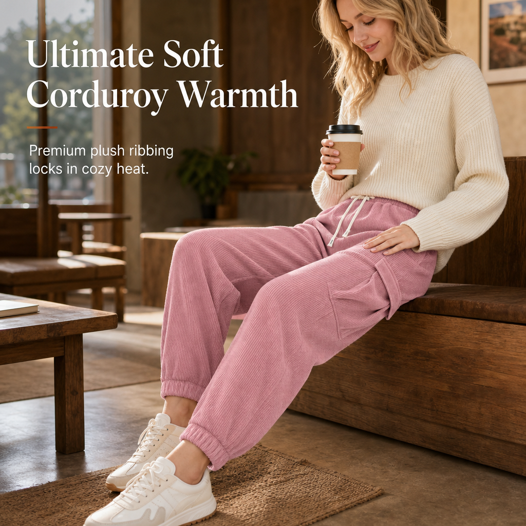 ✨Women's Casual Corduroy Jogger Pants – Soft, Relaxed Fit, Everyday Comfort