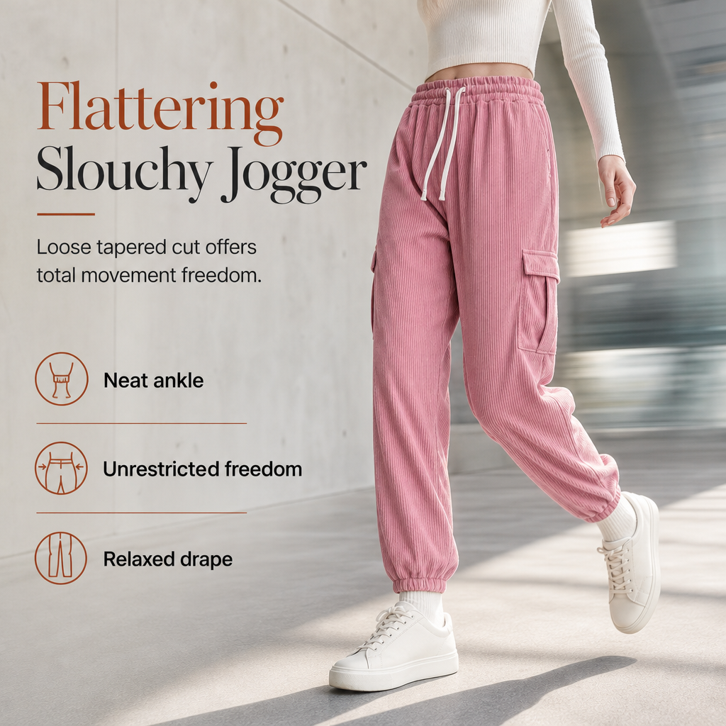 ✨Women's Casual Corduroy Jogger Pants – Soft, Relaxed Fit, Everyday Comfort