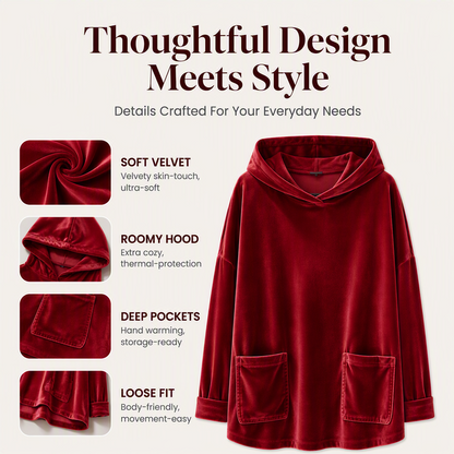 ✨Women's Velvet Pullover Hoodie – Soft, Cozy, Effortless Everyday Comfort