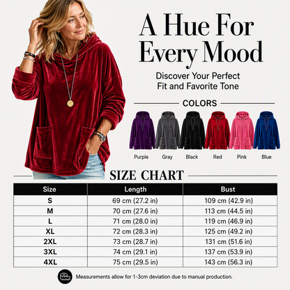 ✨Women's Velvet Pullover Hoodie – Soft, Cozy, Effortless Everyday Comfort