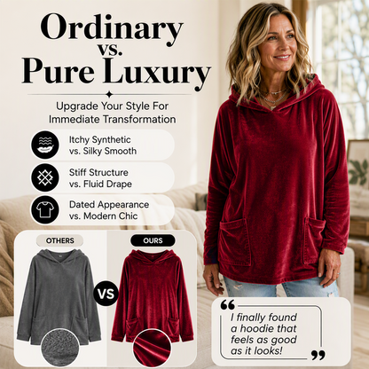 ✨Women's Velvet Pullover Hoodie – Soft, Cozy, Effortless Everyday Comfort