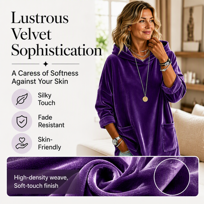 ✨Women's Velvet Pullover Hoodie – Soft, Cozy, Effortless Everyday Comfort