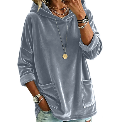✨Women's Velvet Pullover Hoodie – Soft, Cozy, Effortless Everyday Comfort