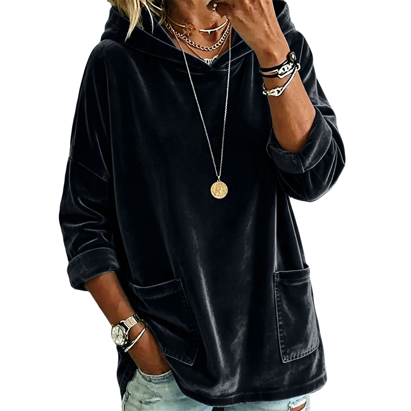 ✨Women's Velvet Pullover Hoodie – Soft, Cozy, Effortless Everyday Comfort
