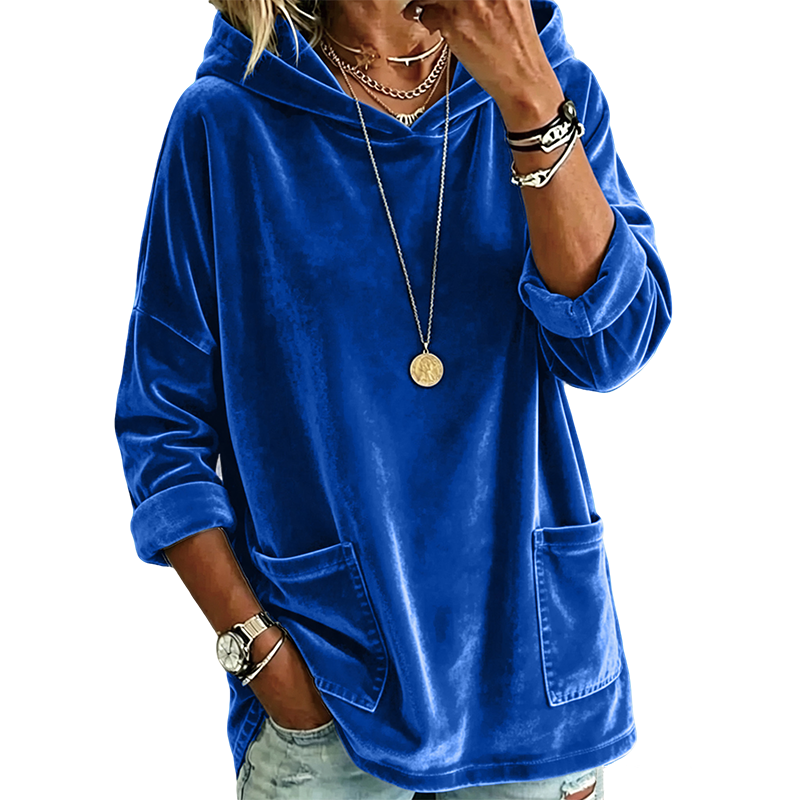 ✨Women's Velvet Pullover Hoodie – Soft, Cozy, Effortless Everyday Comfort