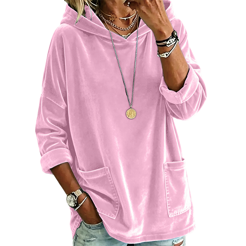 ✨Women's Velvet Pullover Hoodie – Soft, Cozy, Effortless Everyday Comfort