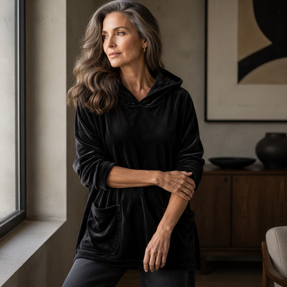 ✨Women's Velvet Pullover Hoodie – Soft, Cozy, Effortless Everyday Comfort