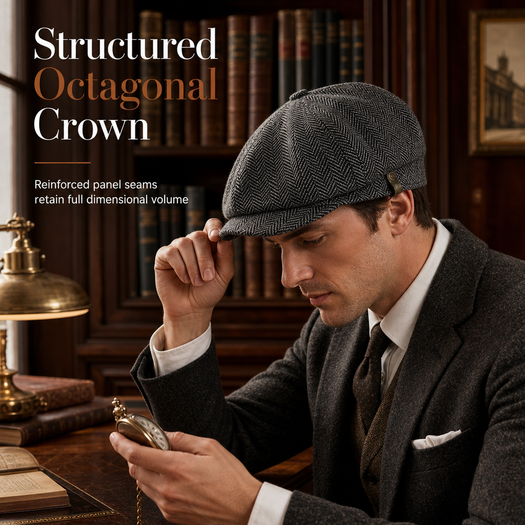 Vintage British Style Newsboy Cap for Men and Women Classic Casual Flat Cap Octagonal Beret Hat