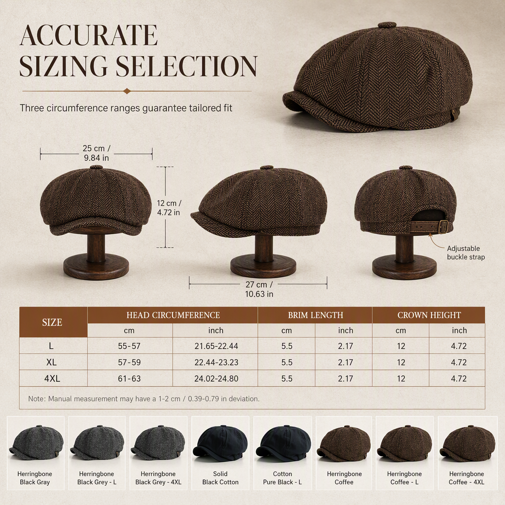 Vintage British Style Newsboy Cap for Men and Women Classic Casual Flat Cap Octagonal Beret Hat