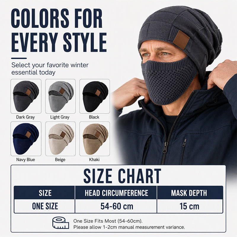 Women's Winter Thermal Hat with Integrated Face Mask