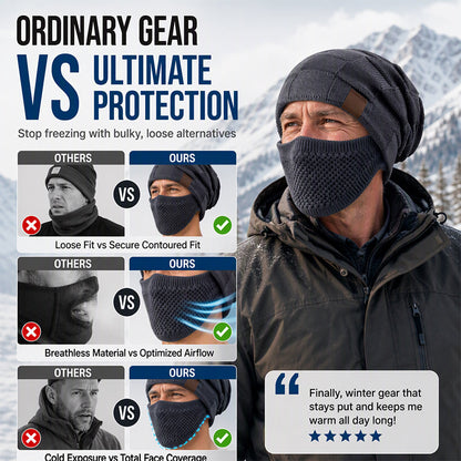 Women's Winter Thermal Hat with Integrated Face Mask