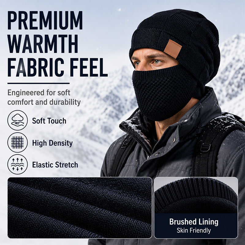 Women's Winter Thermal Hat with Integrated Face Mask