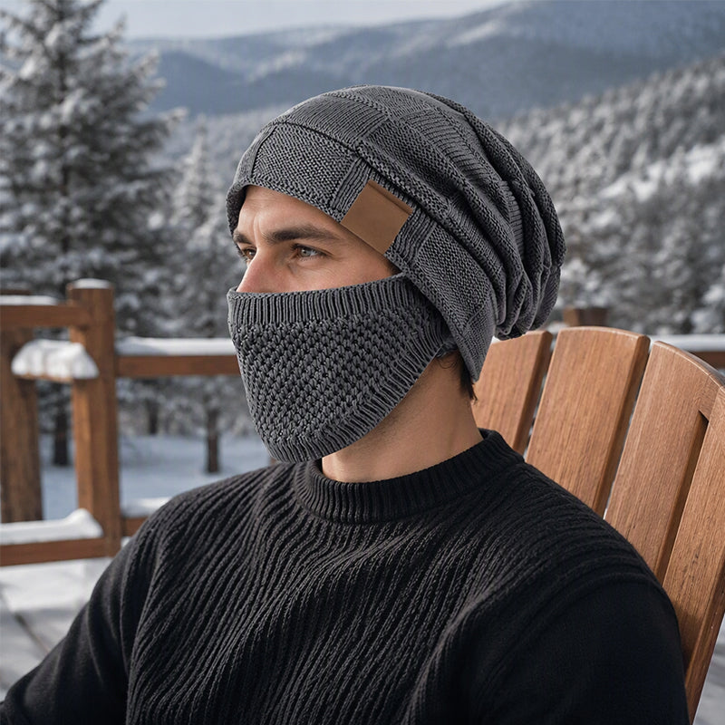 Women's Winter Thermal Hat with Integrated Face Mask