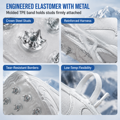 Anti Slip Cleats Crampons Traction Spikes Shoe Covers for Walking on Snow and Outdoor Mountaineering