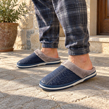 Men's Waterproof Winter Plush-Lined Slippers