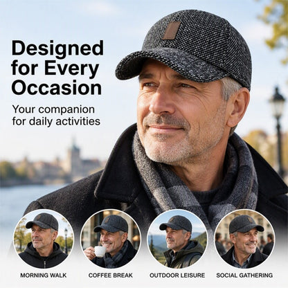 Men's Warm Baseball Cap with Ear Flaps