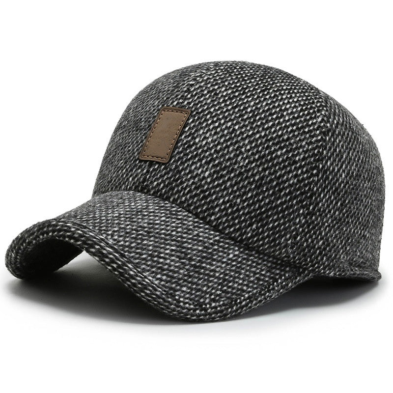 Men's Warm Baseball Cap with Ear Flaps