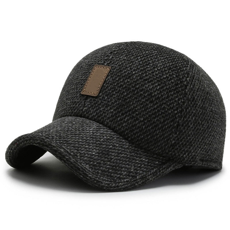 Men's Warm Baseball Cap with Ear Flaps