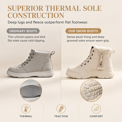 Women Winter Snow Boots Warm Plush Lined Thick High Top Ankle Boots