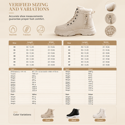 Women Winter Snow Boots Warm Plush Lined Thick High Top Ankle Boots