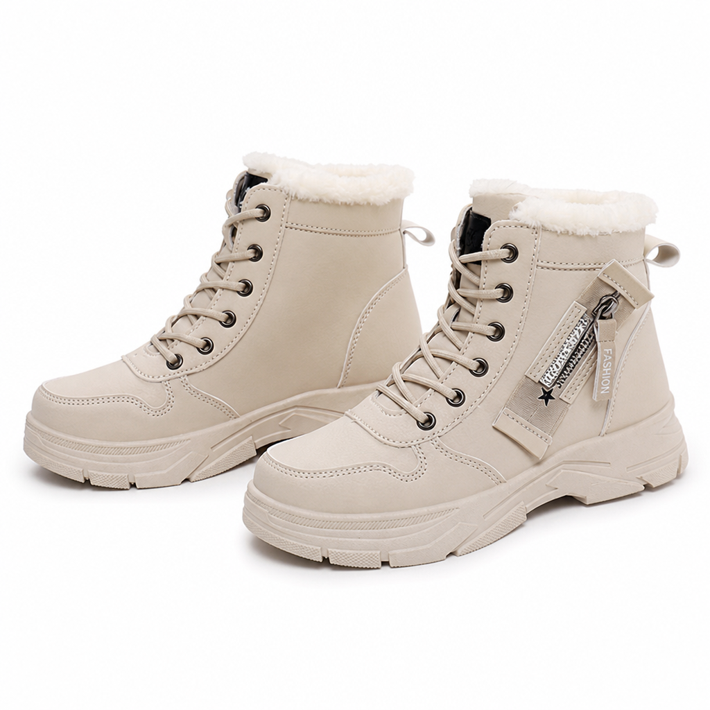Women Winter Snow Boots Warm Plush Lined Thick High Top Ankle Boots