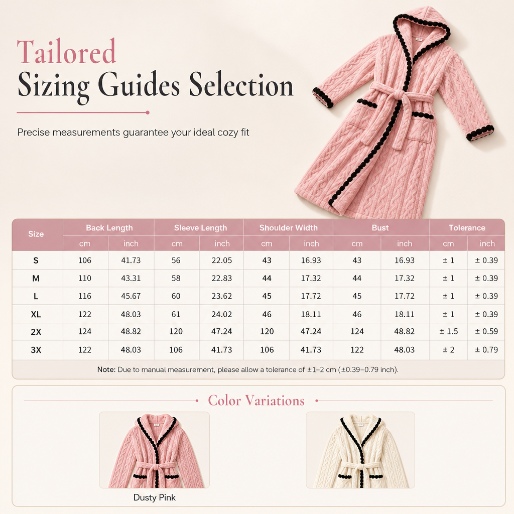 Thick Long Sleeve Knit Plush Bathrobe